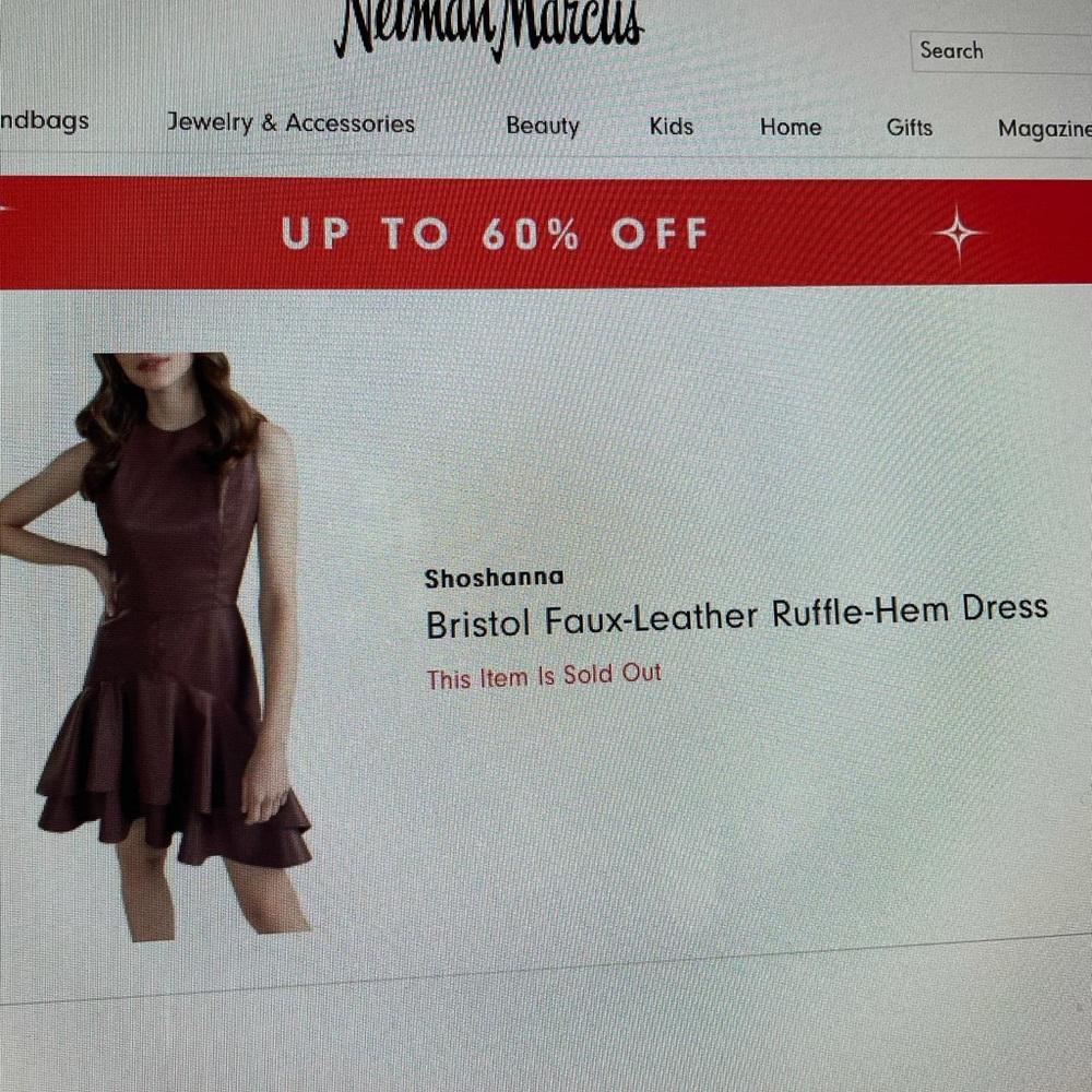 SHOSHANNA Bristol Faux Leather Minidress Size 2 NWT - Picture 8 of 10